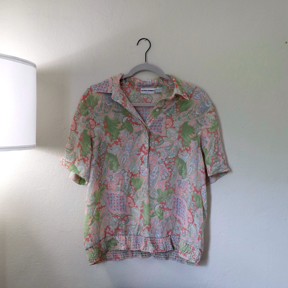 Vintage Paisley Alfred Dunner Summer Lightweight Top